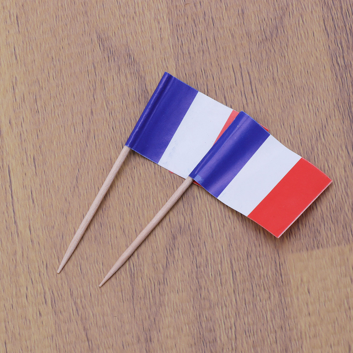 Ice Pick Pick - 100Pcs French Flag Cake Picks Food