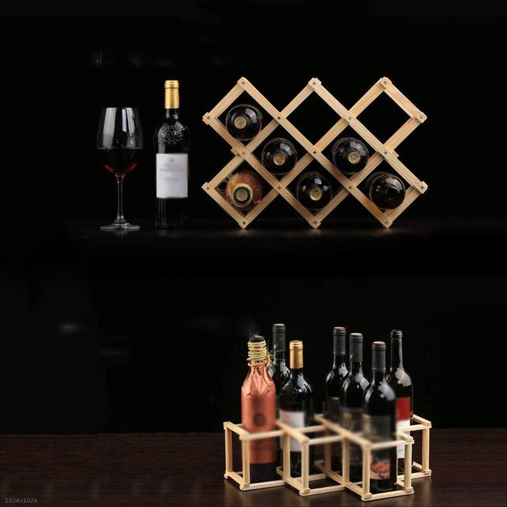 Home Bar And Cabinet - Stackable Wine Storage Shelves 6/10 Bottles