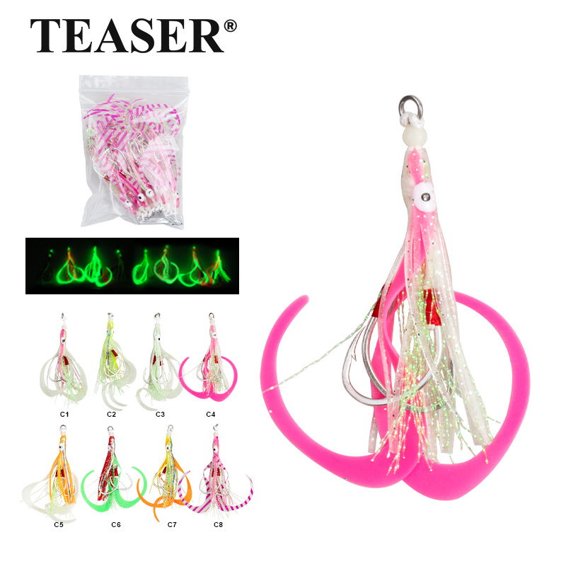 TEASER 10PCS/BAG Bionic Squid  - Jigger Double Sided incelemesi ve fiyatı