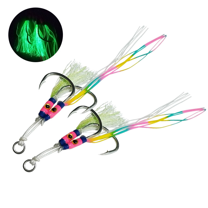 2Pairs/bag Glow Jig Lure Hooks - Jigger Double Sided incelemesi ve fiyatı