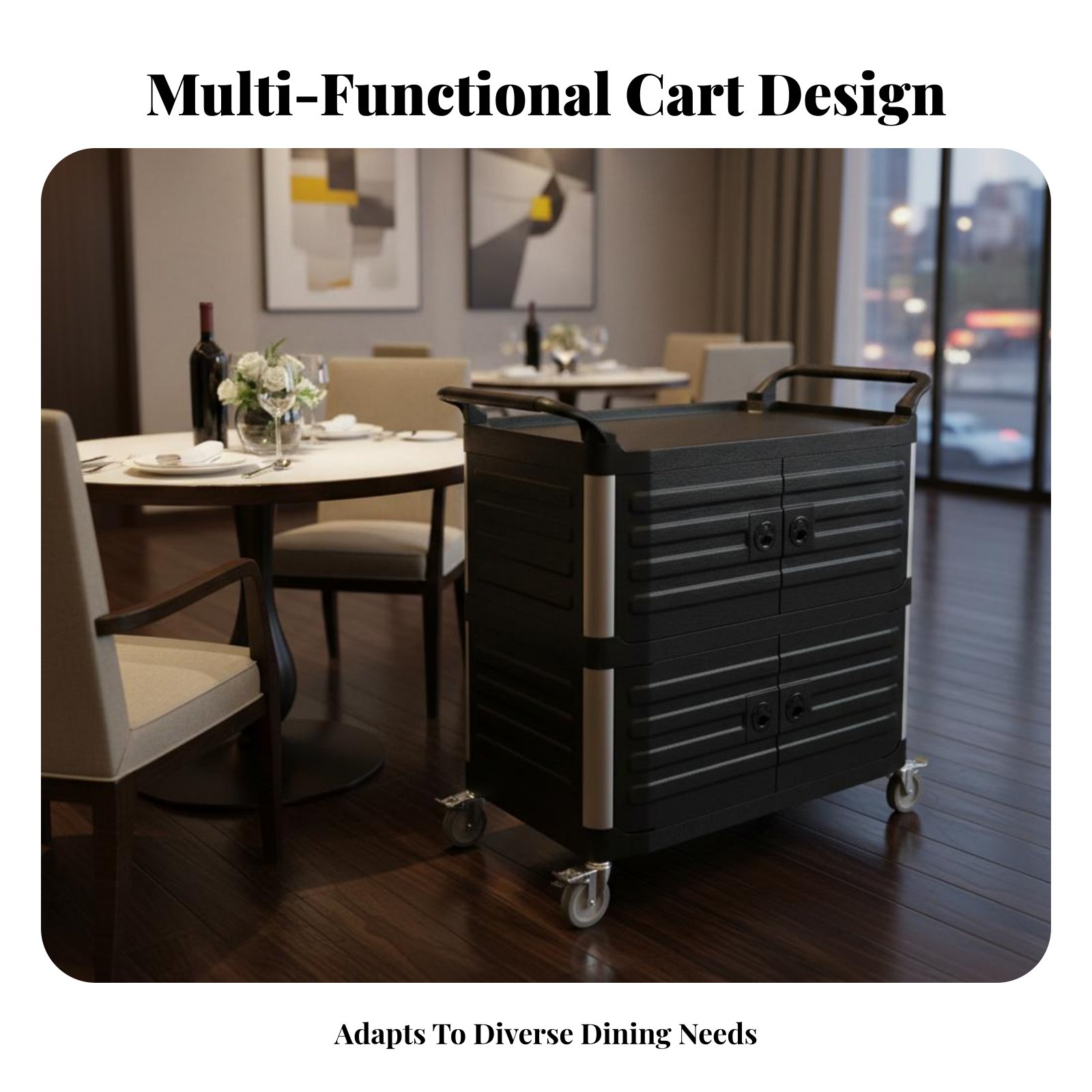 3-Tier utility Cart with caste - Home Bar Shelves incelemesi ve fiyatı