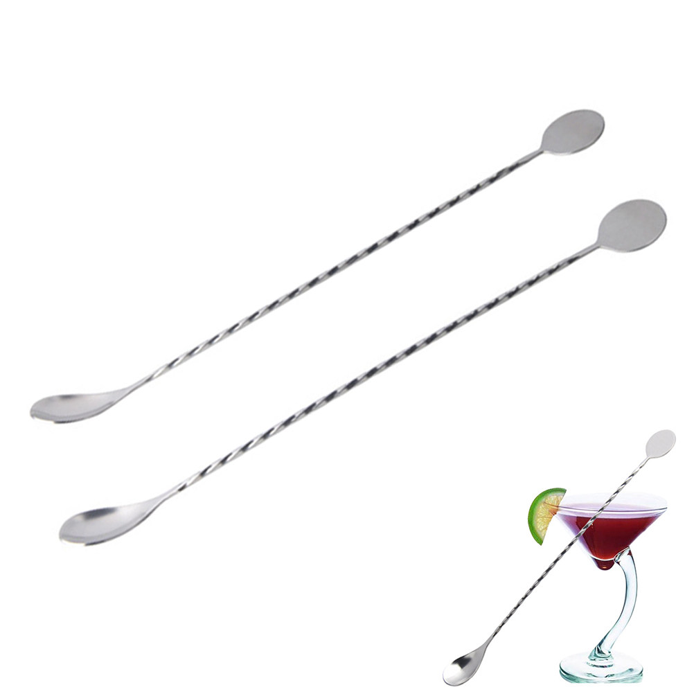 2Pcs Stainless Steel Cocktail  - Bar Spoon Twisted incelemesi ve fiyatı