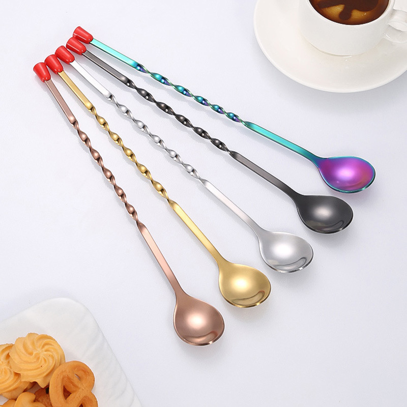 100Pcs/Lot Stainless Steel Twi - Bar Spoon Twisted incelemesi ve fiyatı