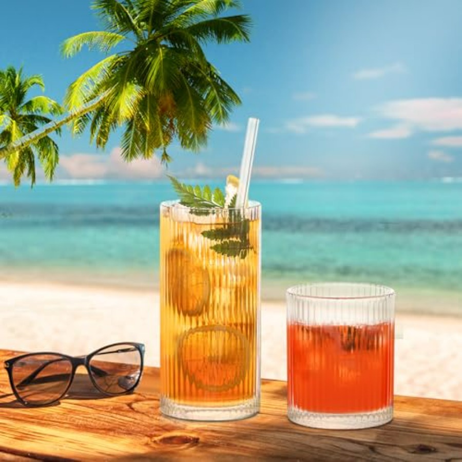12Piece Ribbed Glassware Set w - Highball Glass Set incelemesi ve fiyatı