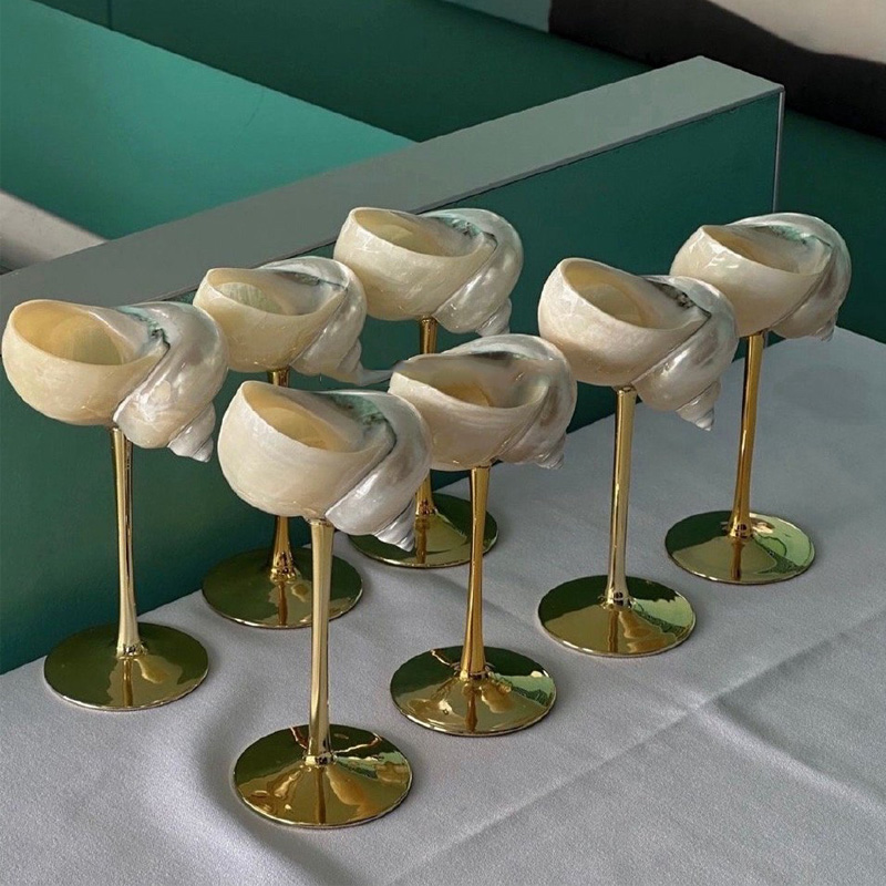 Natural Conch Wine Glass Bar a - Home Bar And Cabinet incelemesi ve fiyatı