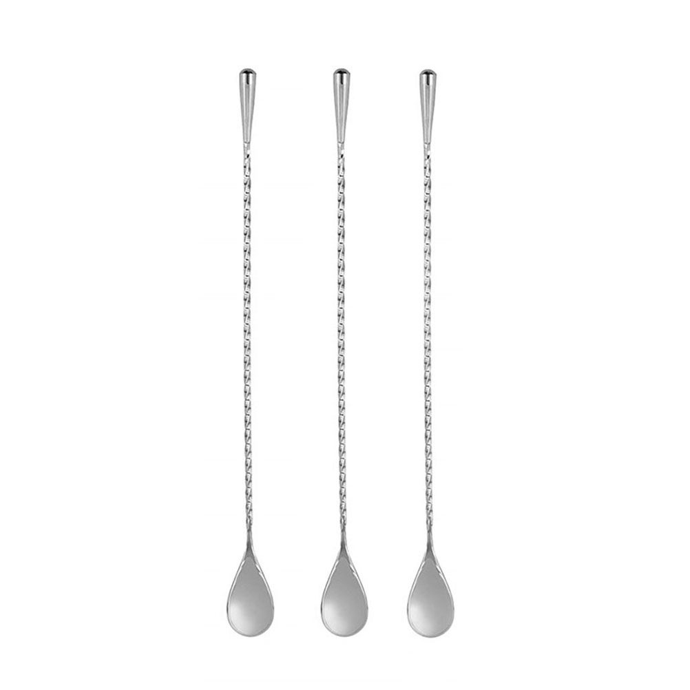 2Pcs Long Stainless Steel Cock - Bar Spoon Twisted incelemesi ve fiyatı