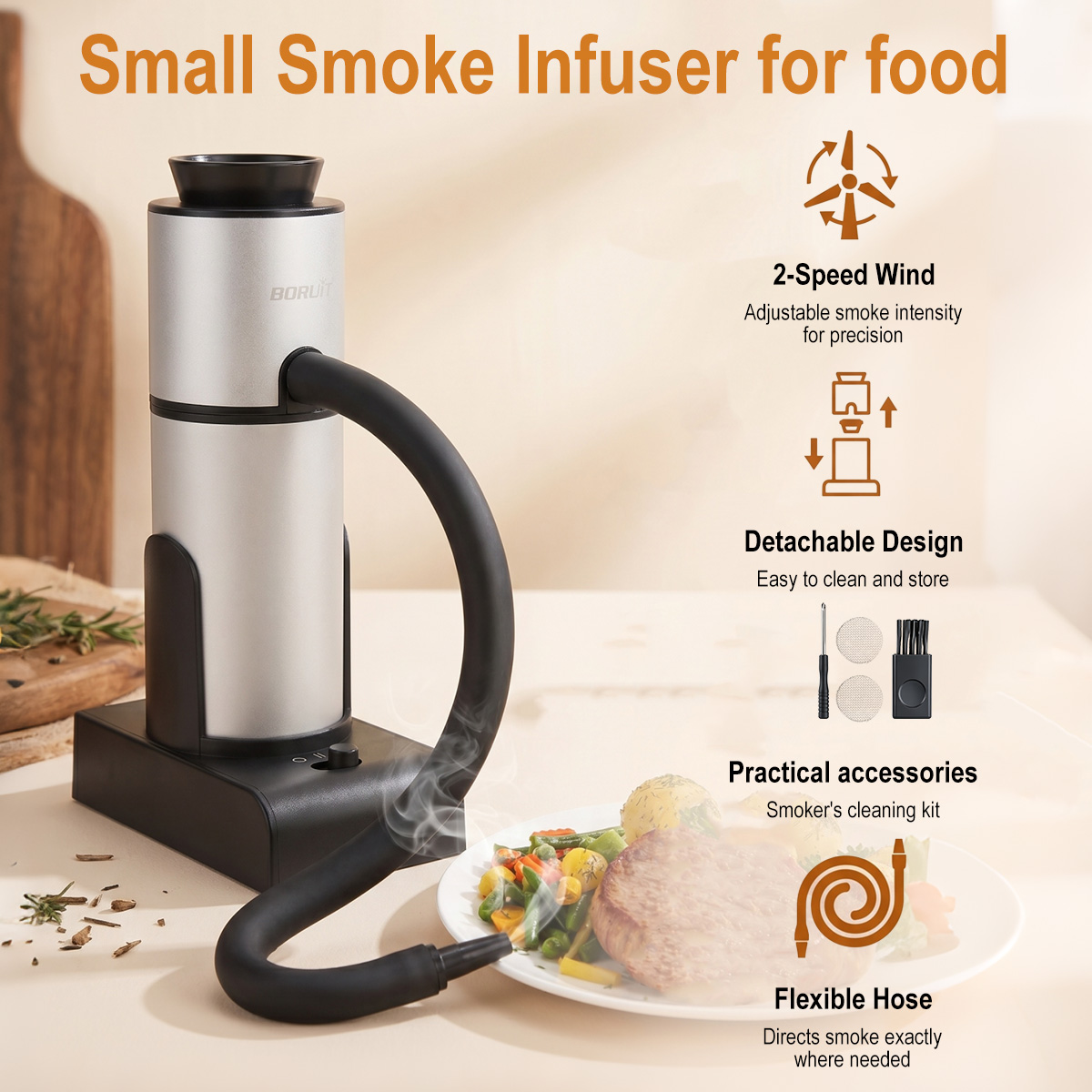 BORUiT SK303 Portable Food Col - Smoking Gun Kit incelemesi ve fiyatı