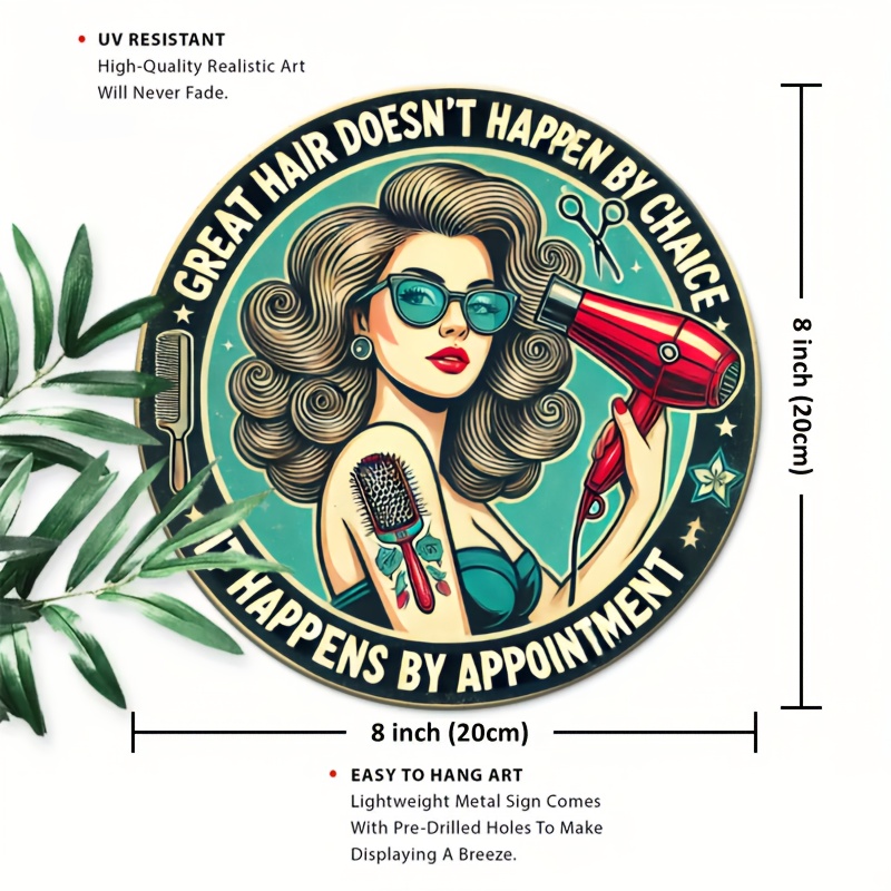 1pc Retro Hair Care Metal Alum - Home Barbershop incelemesi ve fiyatı