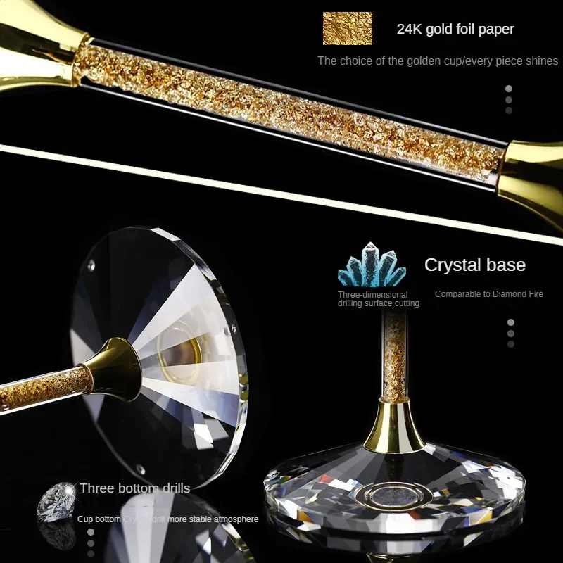 420ml Gold crystal red wine gl - Highball Glass Set incelemesi ve fiyatı