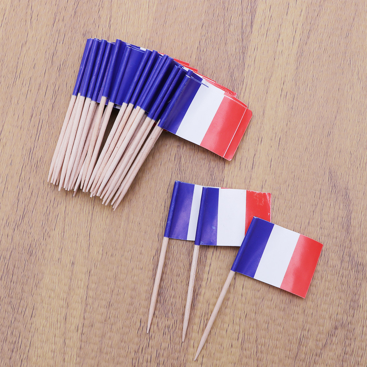 100Pcs French Flag Cake Picks  - Ice Pick Pick incelemesi ve fiyatı