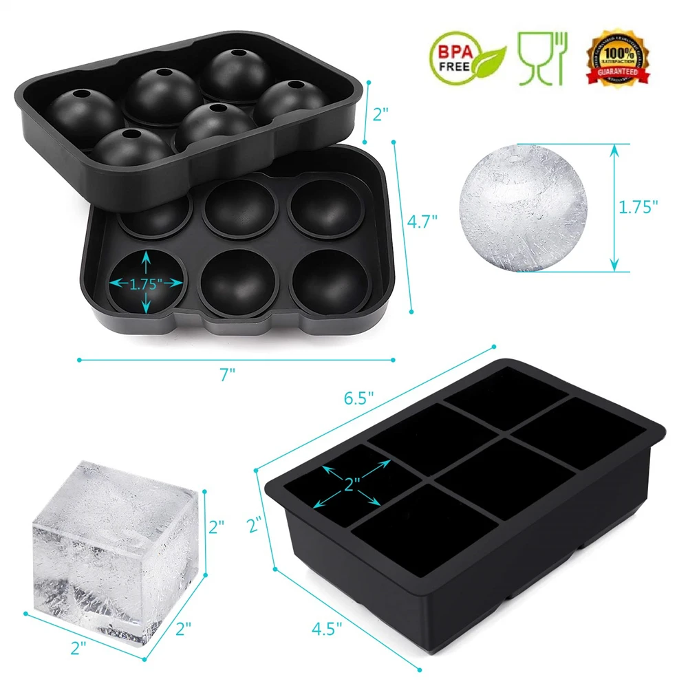 6 Grid Round Square Ice Cube B - Ice Mold Sphere incelemesi ve fiyatı