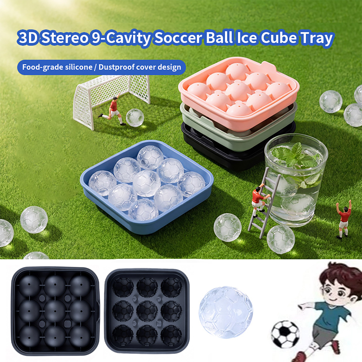 1Pcs Football-Themed Silicone  - Ice Mold Sphere incelemesi ve fiyatı