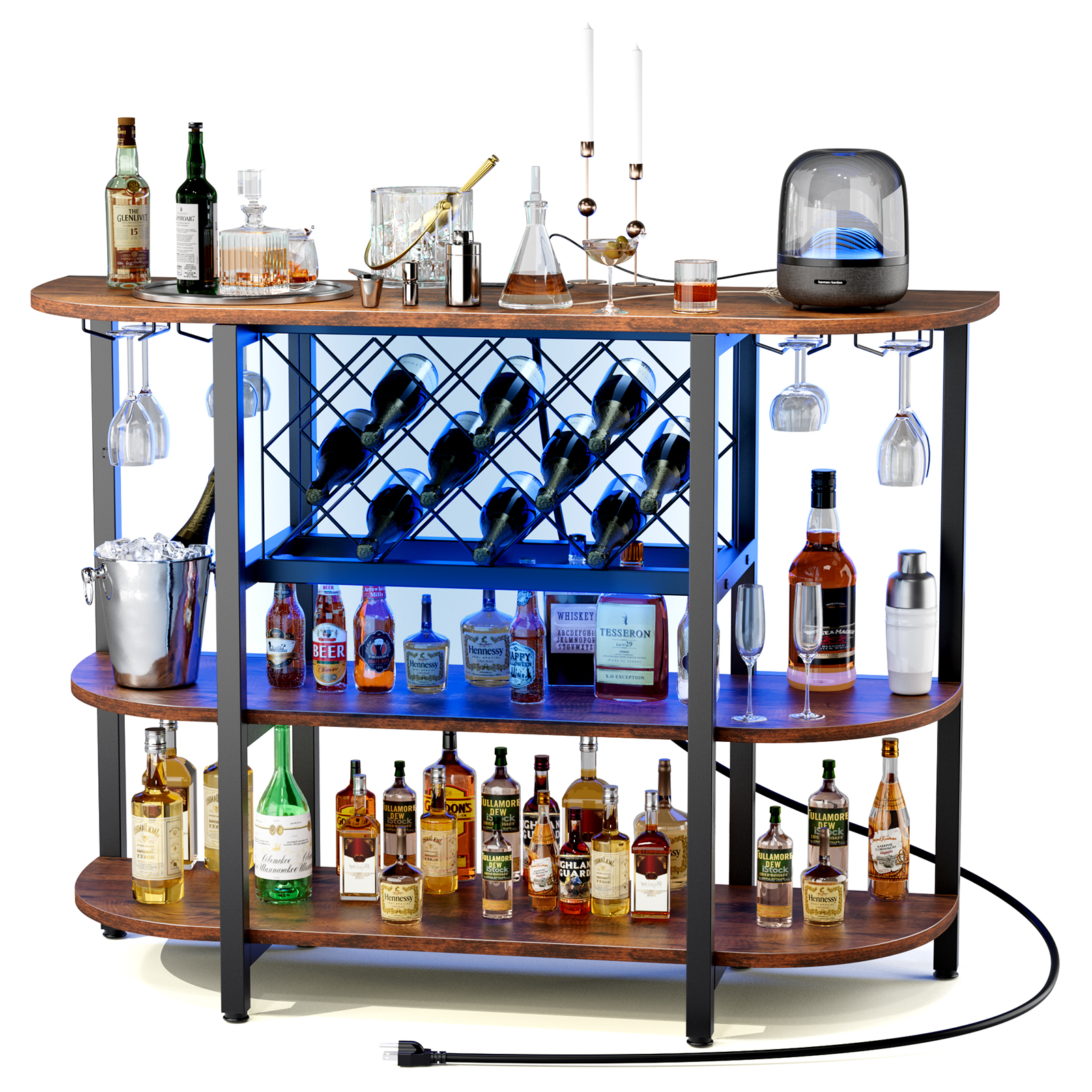 JHK LED Home Bar Cabinet with  - Home Bar And Cabinet incelemesi ve fiyatı