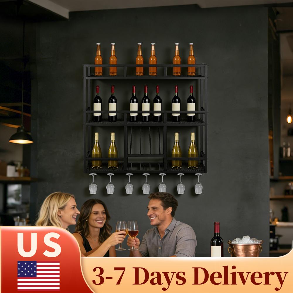 3 Tiers Bar Liquor Bottle Disp - Home Bar Shelves incelemesi ve fiyatı