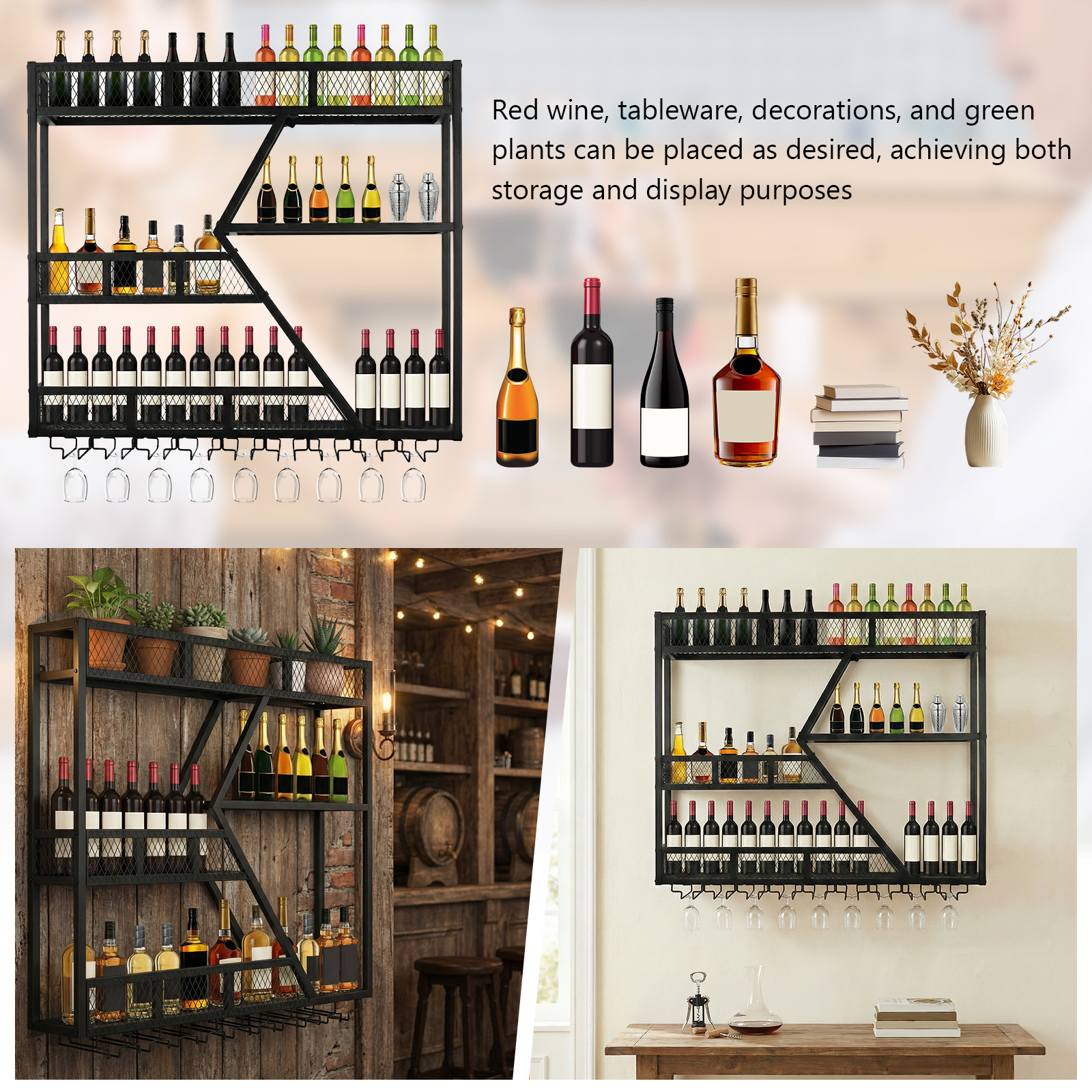 39in 3-Tiers Floating Bar Shel - Home Bar Shelves incelemesi ve fiyatı