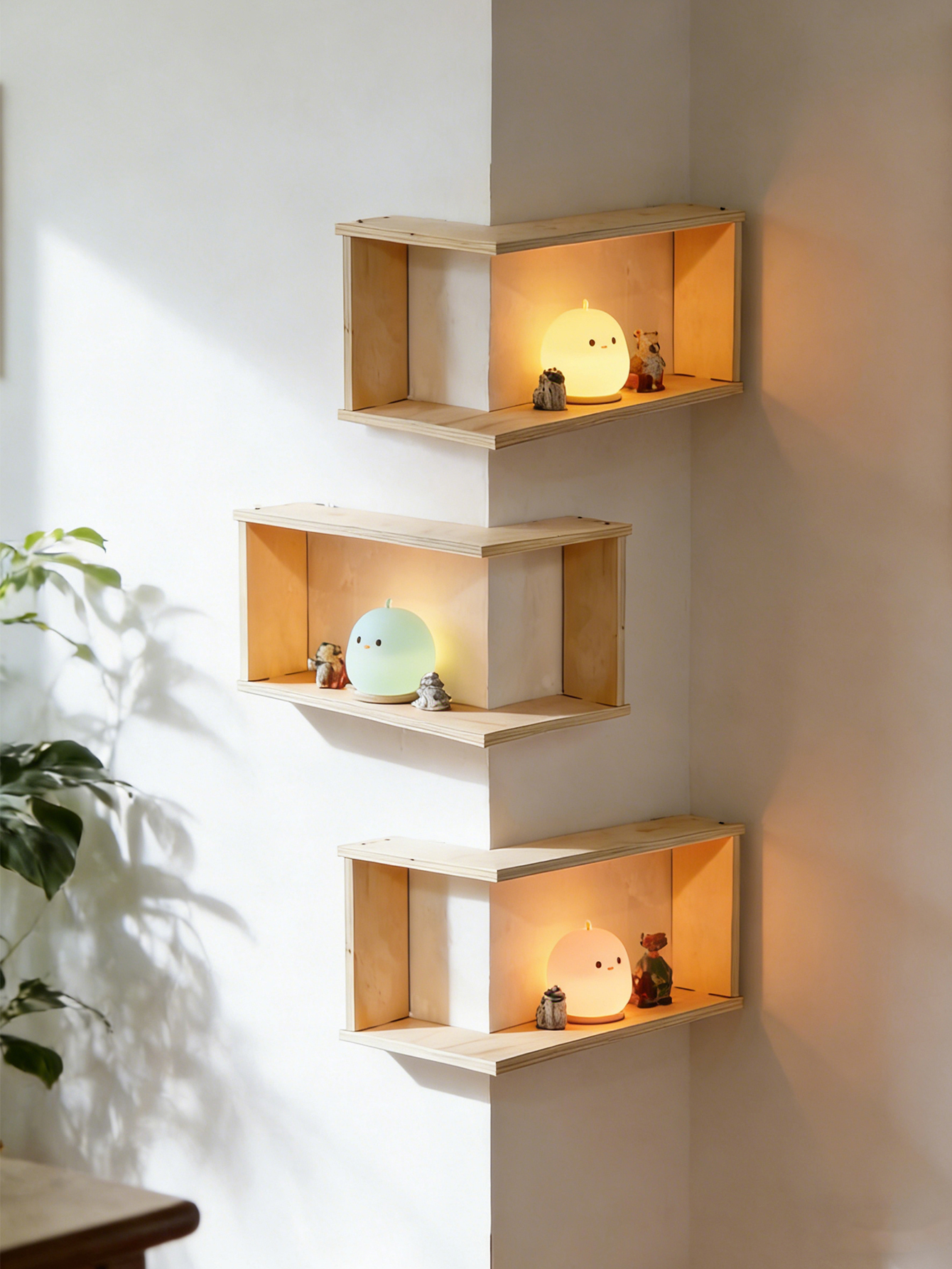 Corner Floating Wooden Shelves - Home Bar Shelves incelemesi ve fiyatı