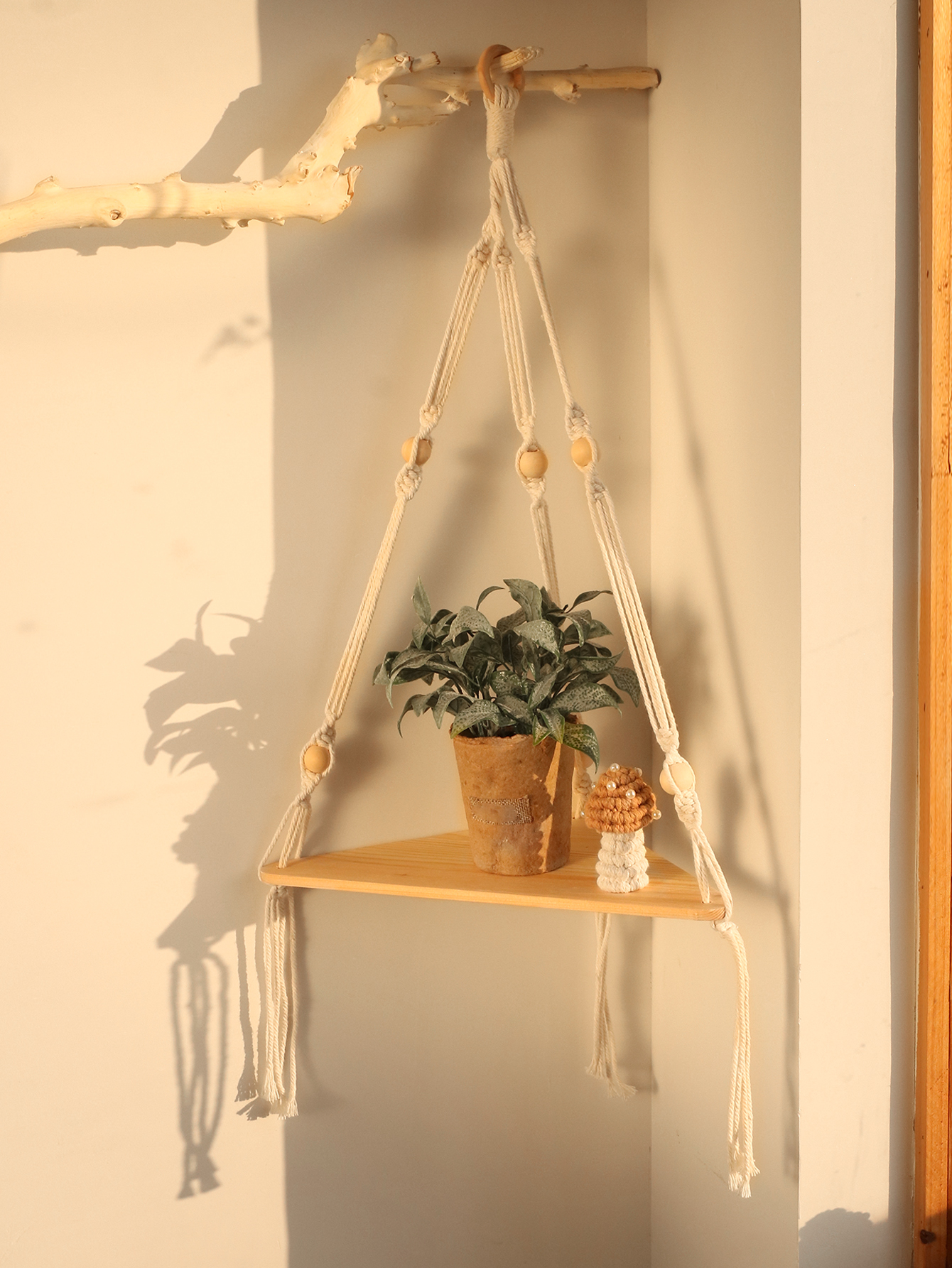 Wooden Corner Shelf Wall Decor - Home Bar Shelves incelemesi ve fiyatı