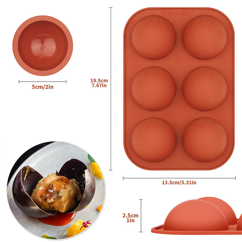 6 Cavities Semicircle Silicone - Ice Mold Sphere incelemesi ve fiyatı