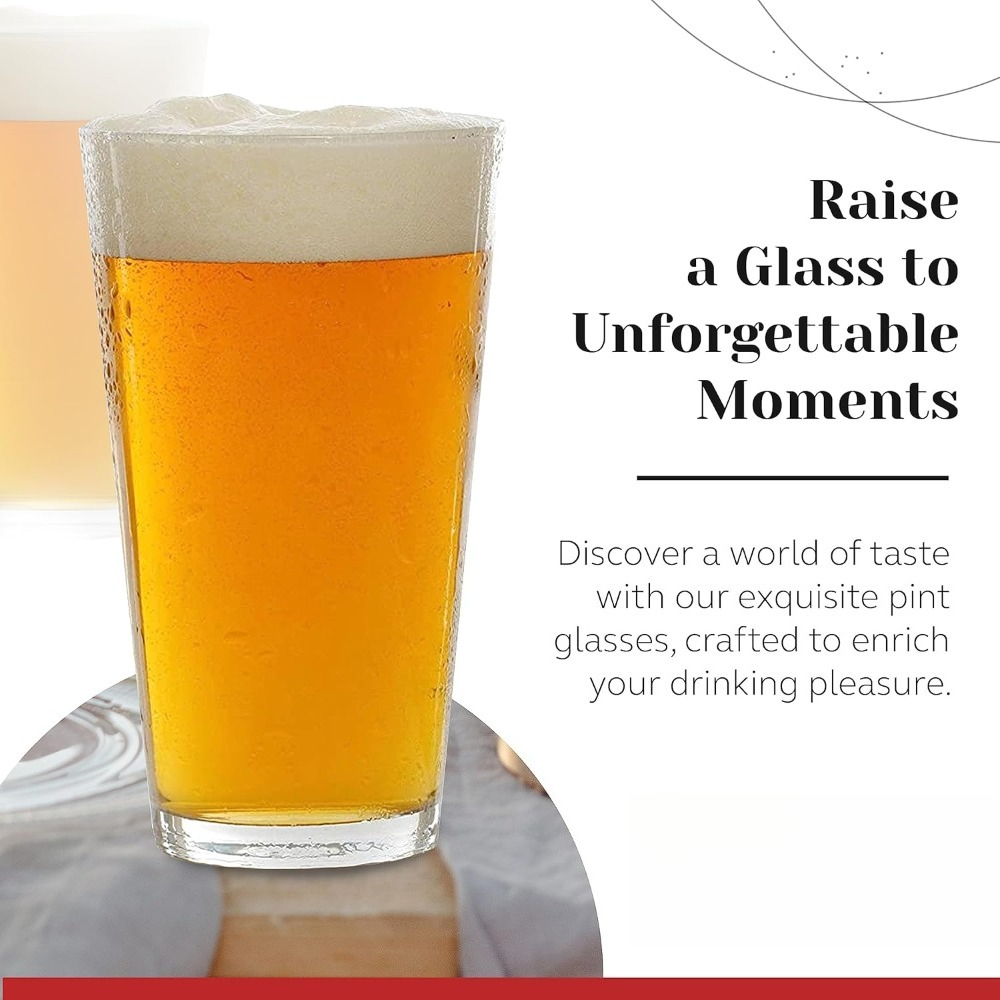 16 oz Pint Glasses 6 Pcs Set D - Highball Glass Set incelemesi ve fiyatı