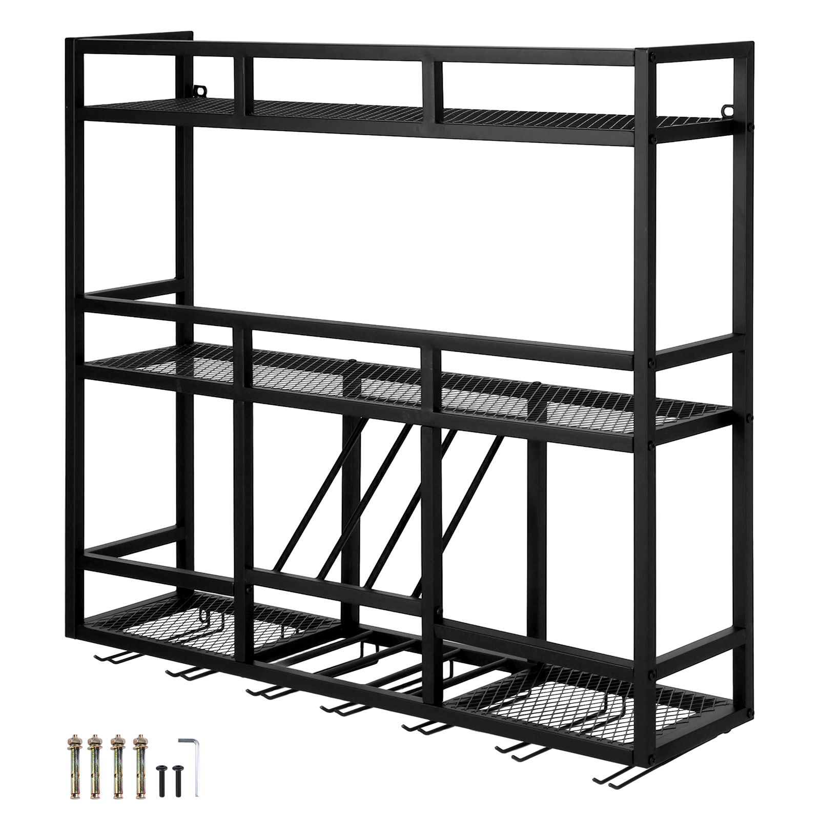 3 Tiers Wall Mounted Wine Rack - Home Bar Shelves incelemesi ve fiyatı